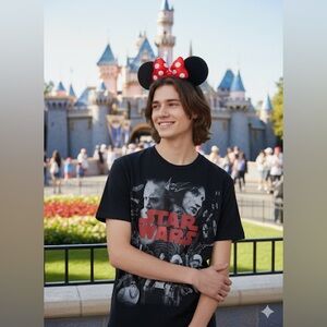 Star Wars Movie Poster Black T-Shirt - Men's M - Disney Official Merch